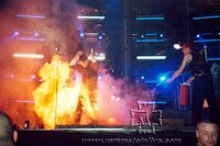 Stunt during the performance of "Rammstein"