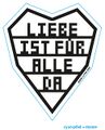 LIFAD Liebe ist Sticker schwarz