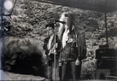 Die Firma performing. Paul (left) & Tatjana Besson (right) onstage.