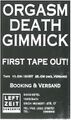 Advert for their first tape.